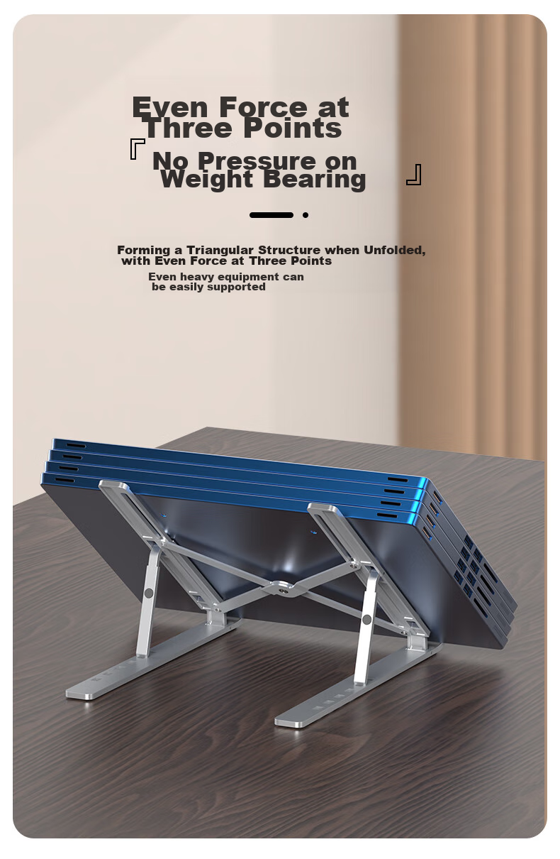 Jiangwutong Laptop Stand Cooling Pad, Aluminum Alloy Foldable Portable Suspended Bracket, Tablet Vertical Stand, Desktop Height-Increasing Adjustable Stand, Suitable for Lenovo Legion Y7000 8