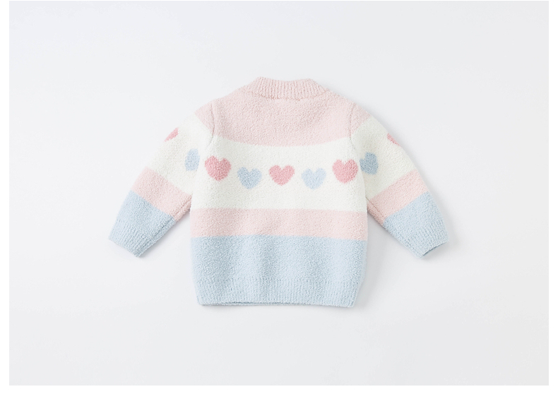 DAVE & BELLA 2021 Autumn Winter Girls' Pullover Sweater Knitted Top Stylish DBZ19832 Pink 100cm 9
