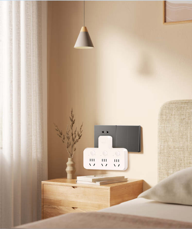 Hongyan Brand Three-Prong Switch Socket Adapter, One-To Extension Multi-Functional Power Strip 7