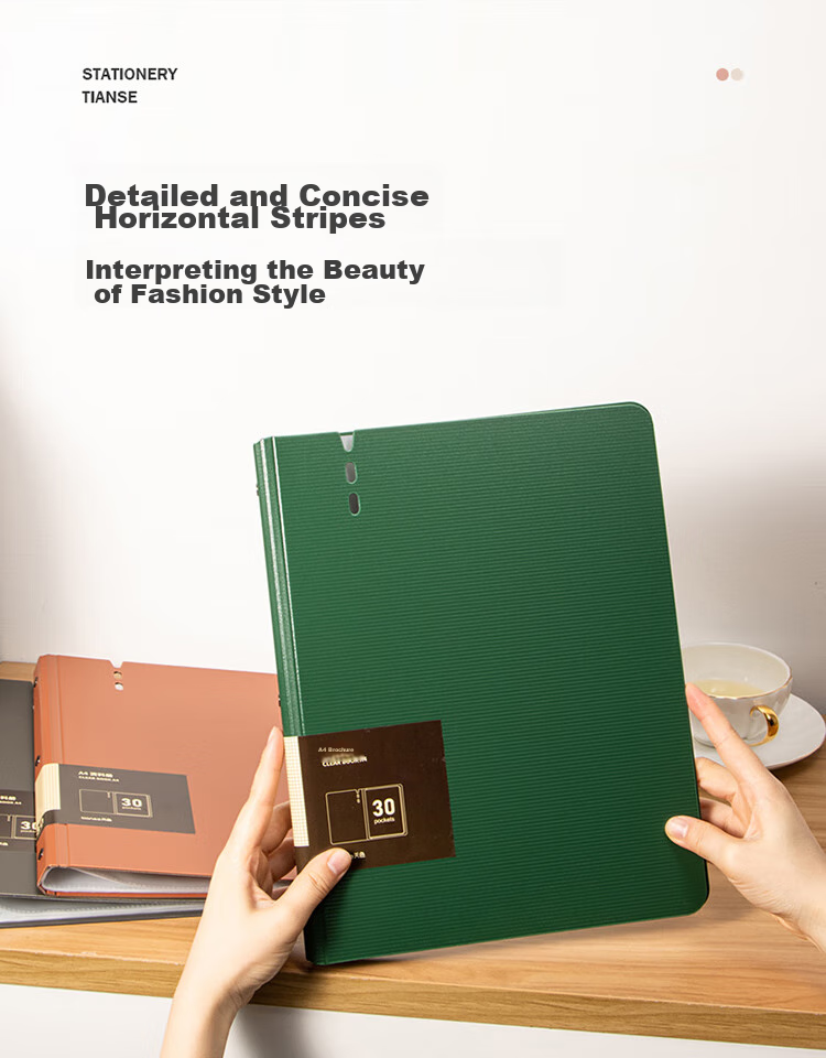 TIANSE A4/30-Page Document Folder, Thickened Insert File Folder, Multifunctional Office Storage Organizer, Exam Paper Storage Bag for Pregnancy Check-Ups And Prenatal Check-Ups, Sheet Music Album, TS-1635, Dark Gree 5