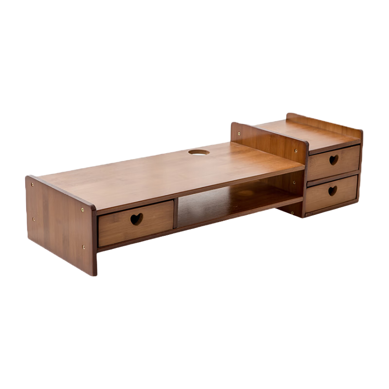 Beifang (Befon) Computer Monitor Riser with Three Drawers, Laptop Stand, Storage Rack, Monitor Stand, Multifunctional Computer Base 72754