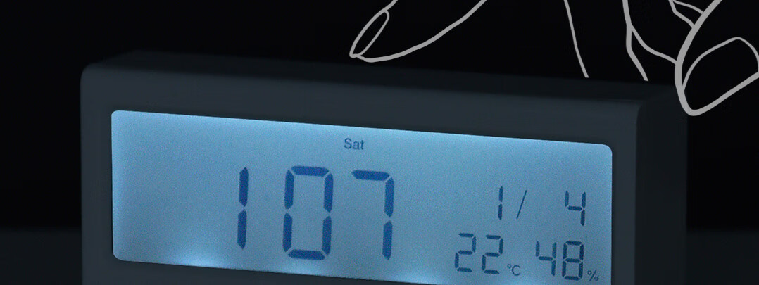 KACO Smart Electronic Alarm Clock with Creative Design for Children And Students, Large Backlit Screen, Digital Temperature And Humidity Display, Multifunctional White K1422 8