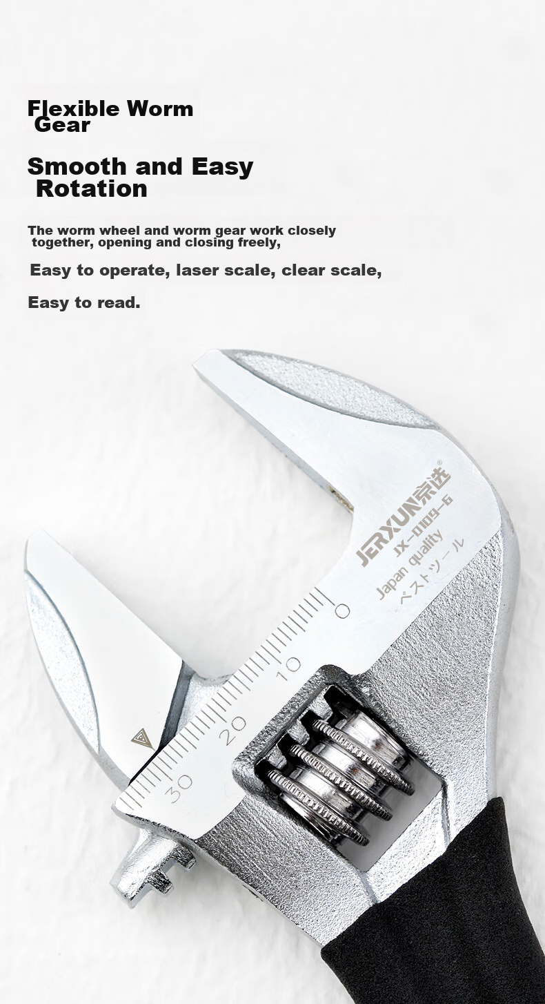 JERXUN Adjustable Wrench, Multi-Functional Spanner, Universal Adjustable Wrench, Wide-Mouth Flat Wrench, Quick Pipe Pliers 8