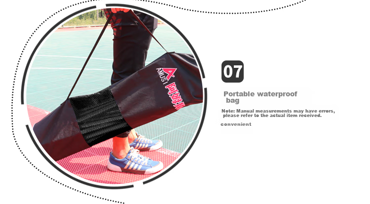 Amusi Badminton Net Stand, Portable Tennis Net Stand, 5.1 Meters Standard Type, Adjustable Height, Free Net Included 9