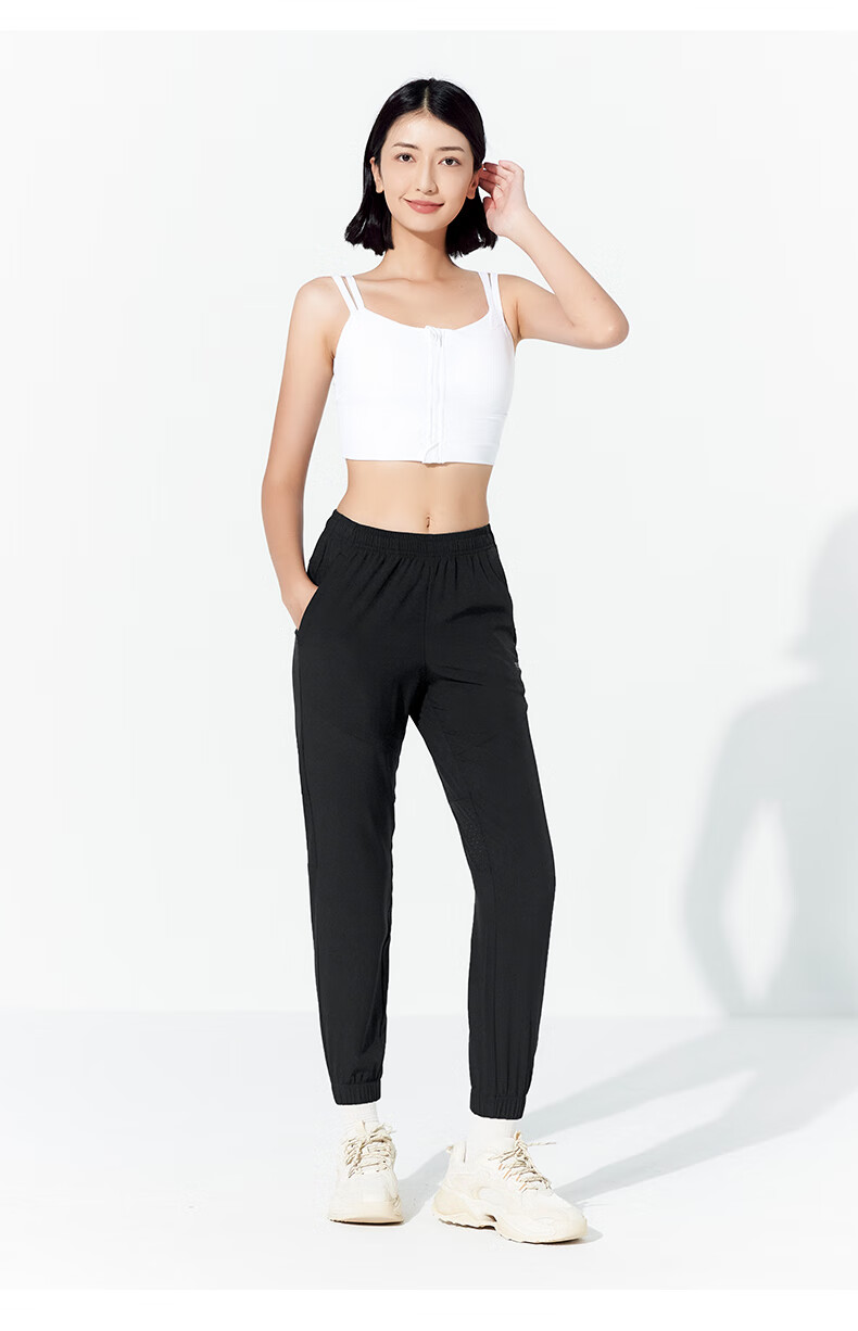 TECTOP Casual Pants, Men's Outdoor Solid Color Elastic Mesh Breathable Tapered Running Sports Pants 157, Men's Black S 22