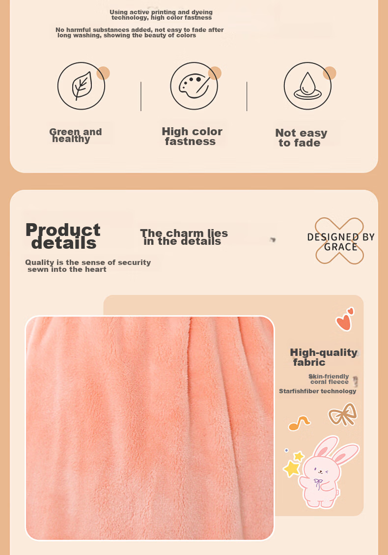 Grace Bathrobe for Women, Winter Coral Fleece, Absorbent Quick-Drying Cape, Home Loungewear, Autumn Winter Couple Wearable Bath Towel, Long Sleepwear, Size M 13