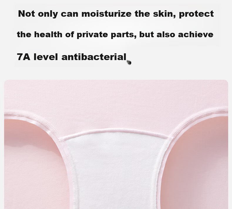 Ordifen 6-Pack Women's Underwear, Pure Cotton 10A Antibacterial 100% Cotton Extended Crotch Breathable Mid-Rise Young Women's Triangle Panties 10