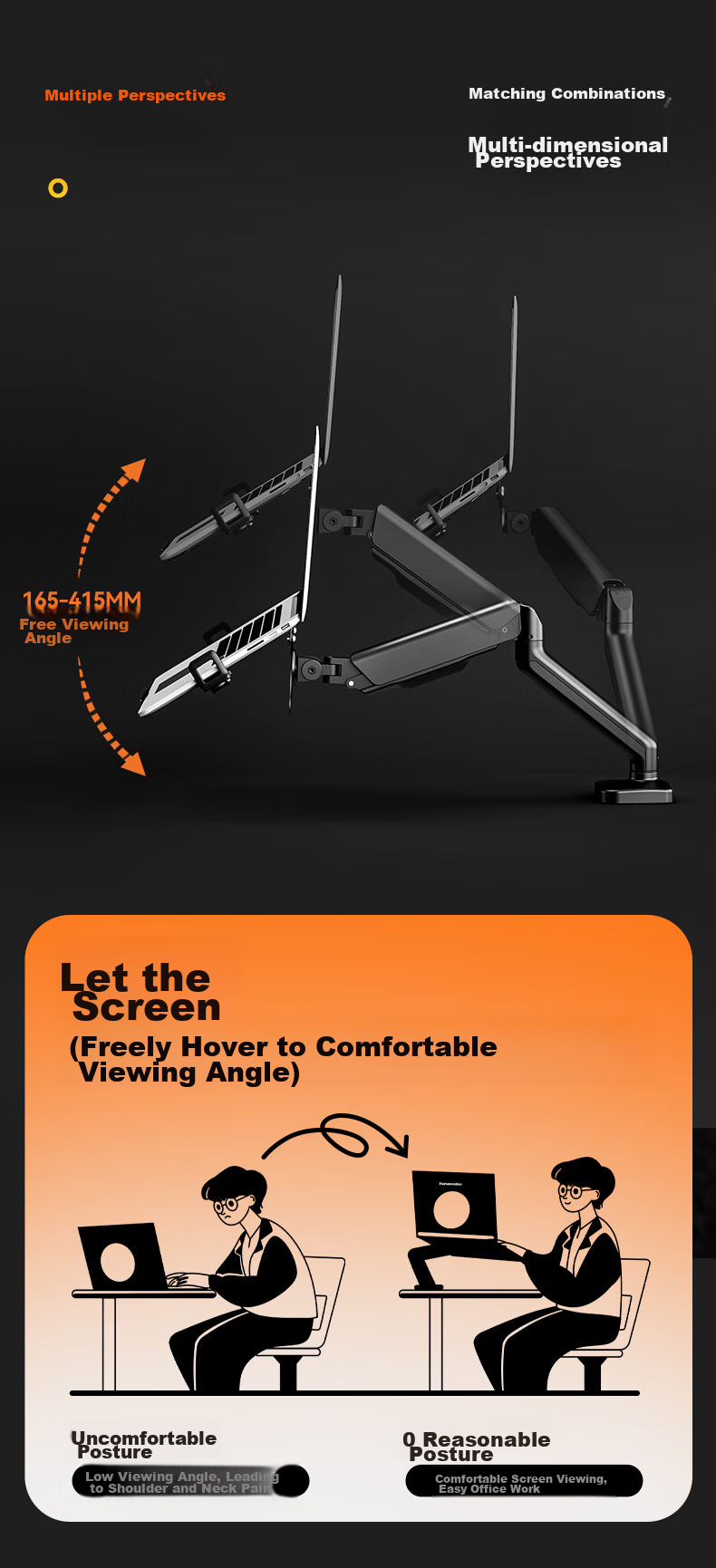 Songneng Monitor Stand Tablet Stand Accessory Magnetic Head Mechanical Arm Tablet Magnetic Panel Compatible with iPad Suspension Arm Tablet Stand T650 4