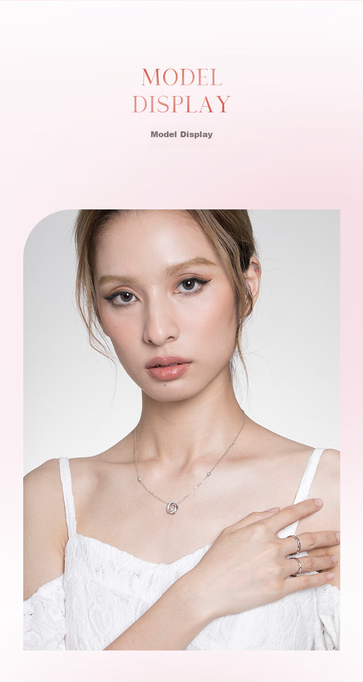 Clect Heartbeat in Three Seconds 925 Silver Necklace for Women, Pendant Collarbone Chain Jewelry, Niche Birthday Gift for Girlfriend 7
