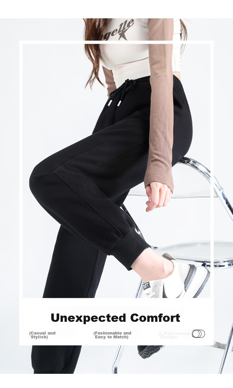 Baleno High-Waisted Loose Comfortable Sweatpants for Women, Spring/autumn 2025 New Style Outdoor Sports Fitness Casual Pants 6