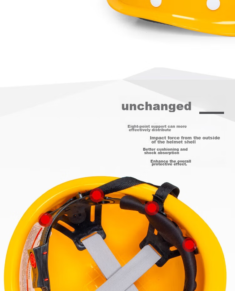 Dunshou Safety Helmet, Industrial Hard Hat, Impact-Resistant And Breathable, Round Yellow 4