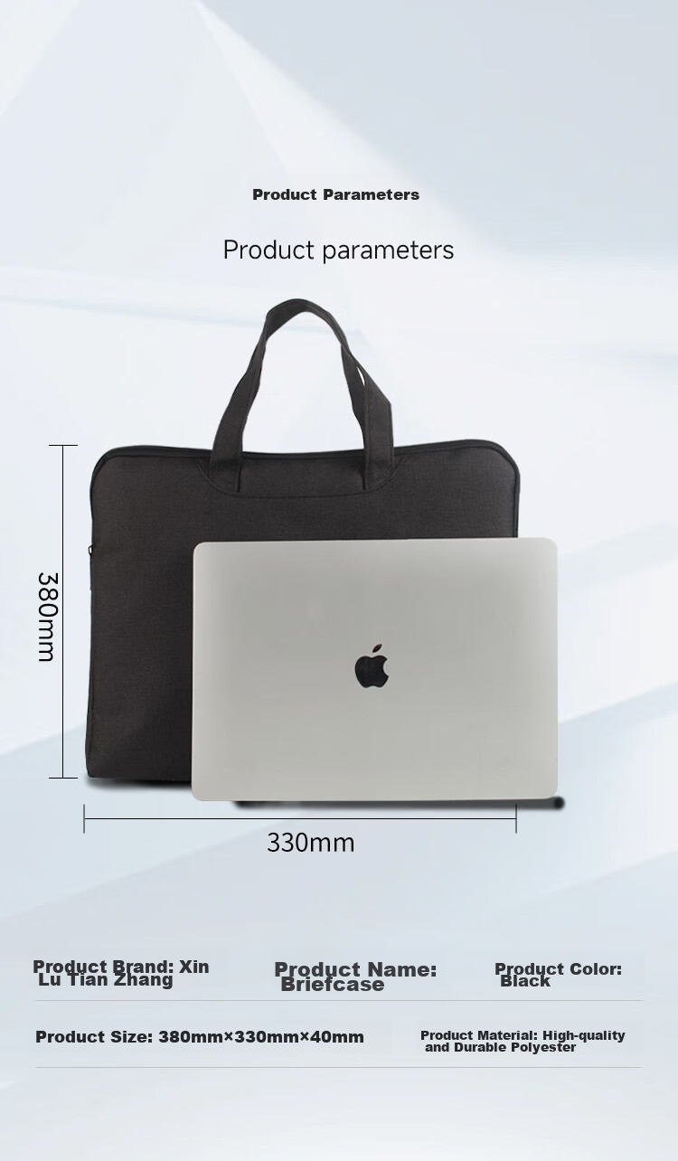 TANGO TANGO (TANGO) Business Briefcase, Thickened Waterproof, Multi-Layer Storage, Black And Gray LH6602, Laptop Bag, Oxford Cloth Wear-Resistant, Suitable for Meetings 8