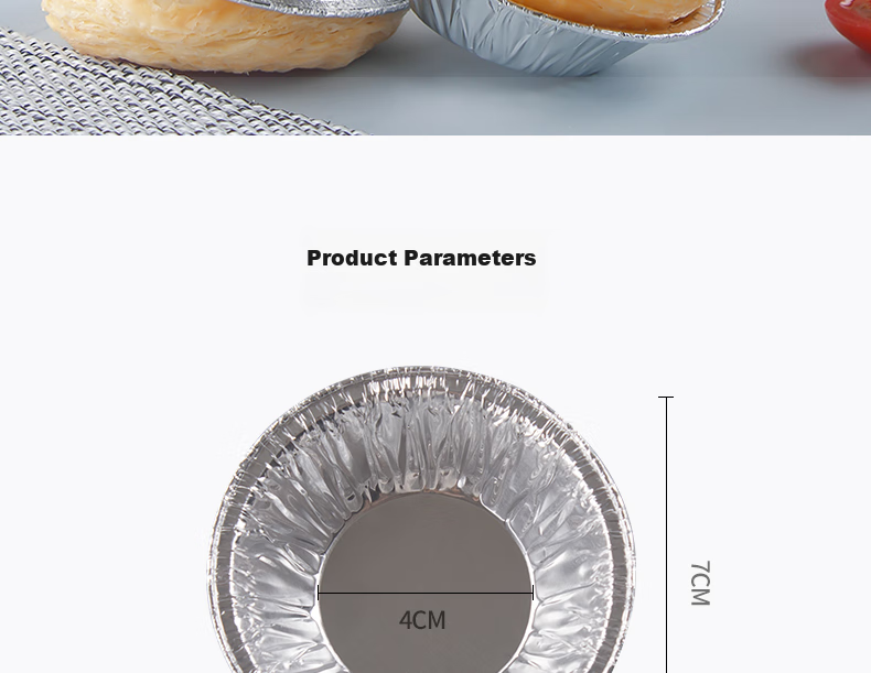 YOUAO Egg Tart Liners, Aluminum Foil [200 Pieces], Egg Tart Shells, Cake Cups, Air Fryer-Specific Foil Bowls, Egg Tart Molds 3