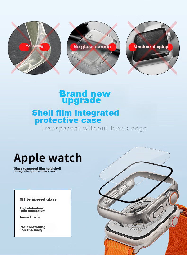 BHO [S9/S8/S7 Instant Ultra] Compatible Apple Watch S9 Protective Case, Apple Watch S9 Instant Ultra Protective Case, S9/8/7 Integrated Case And Screen Protector 3