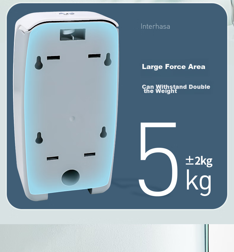 Interhasa! F9088 Wall-Mounted Manual Soap Dispenser, Push-Button Soap Dispenser, Kitchen Dish Soap Bottle, Hand Sanitizer Container, No Drilling Required 9