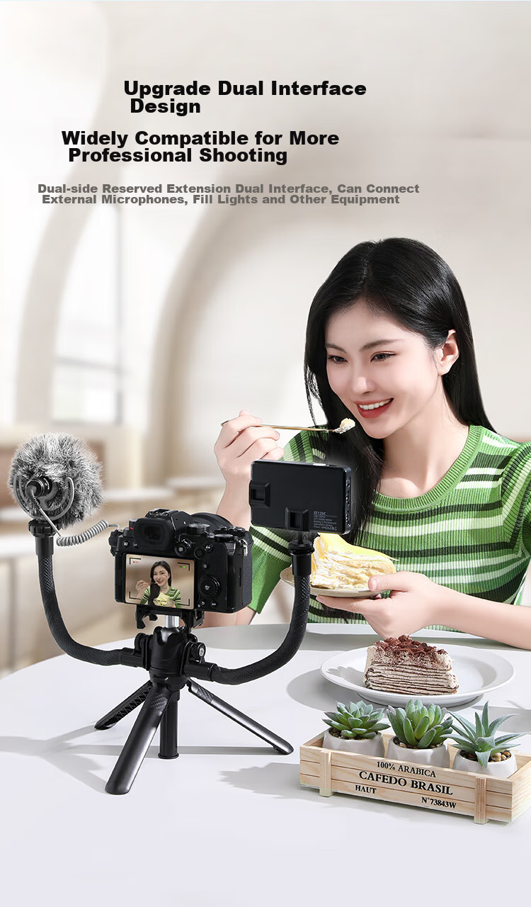 UGREEN Phone Stand Selfie Stick Tripod Desktop Gimbal Live Streaming Vlog Extension Pole Handheld Suitable for DJI Pocket 3/4/4 Pro, Ying Shi Luna, Mirrorless Camera Action Camera 6