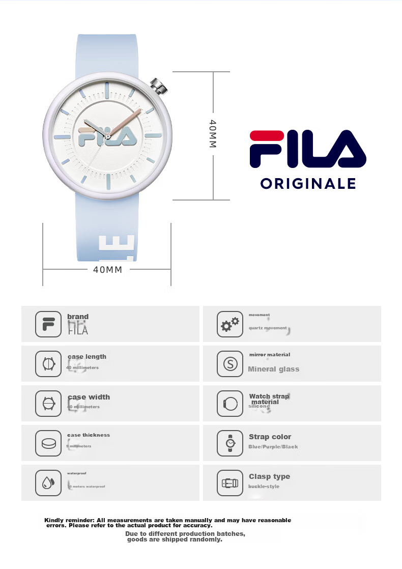 FLA (FILA) Fashion Simple Affordable Student Trendy Watch, Unisex Birthday Gift, FLM38-6281 8