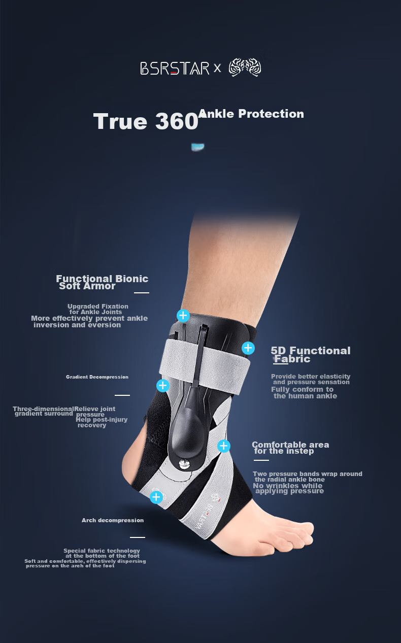 Bestray 5D Ankle Brace, Joint Fixation Support, Post-Injury Recovery Boot, Ankle Protector, Basketball Sprain Rehabilitation, Anti-Sprain Ankle Support 3