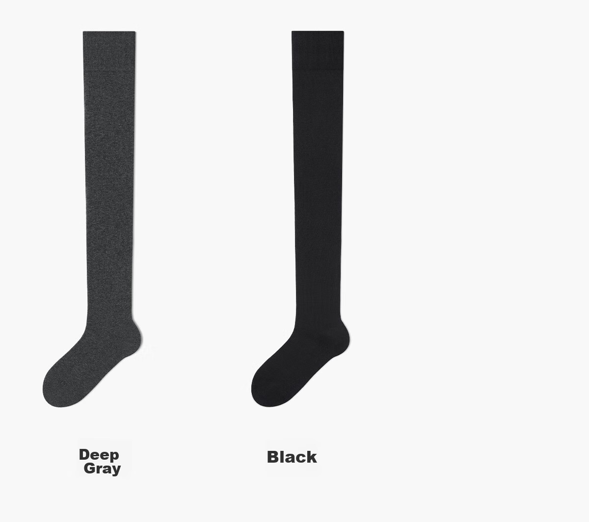 Mianzhuwu Knee-High Stockings for Women, Anti-Slip Thigh Slimming High Tube Socks for Autumn And Winter, 1 Pair 34