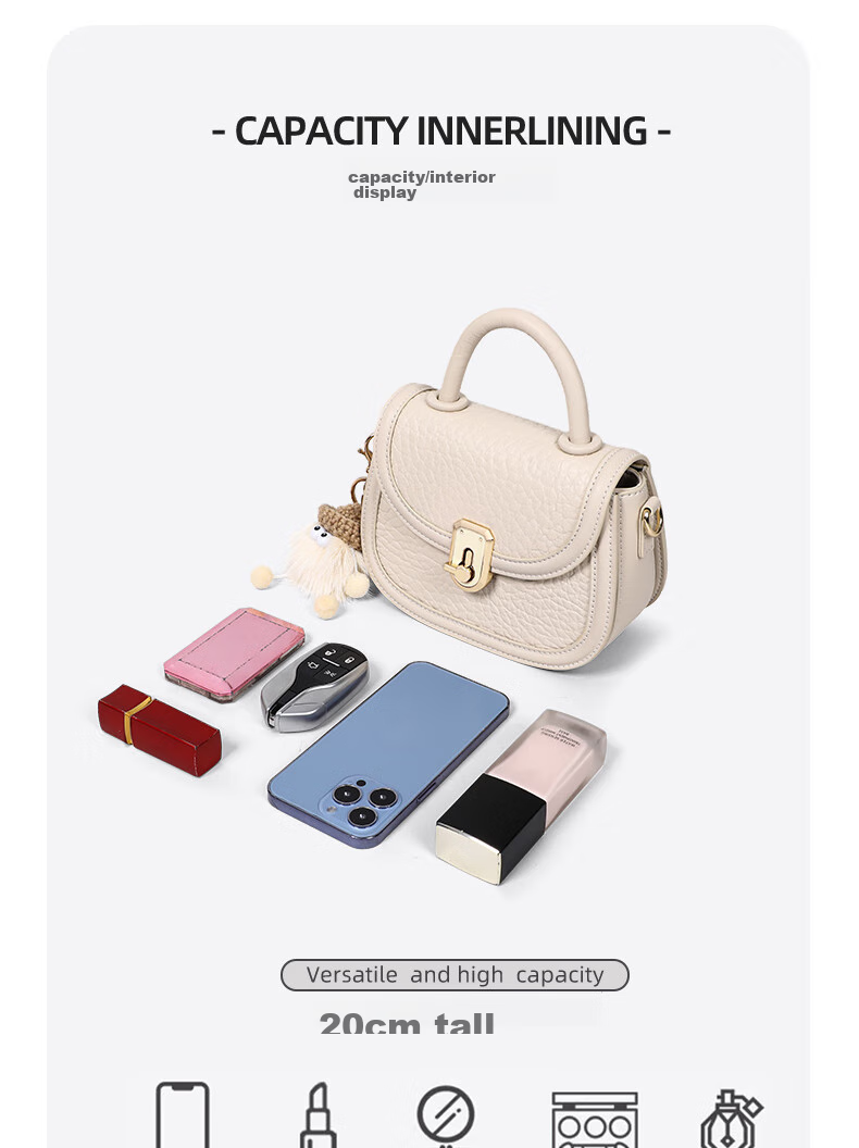 Aiqinghai Leather Handbag, Women's Phone Bag, Mini Crossbody Shoulder Tote Bag, Practical Birthday And Mother's Day Gift for Mom 9