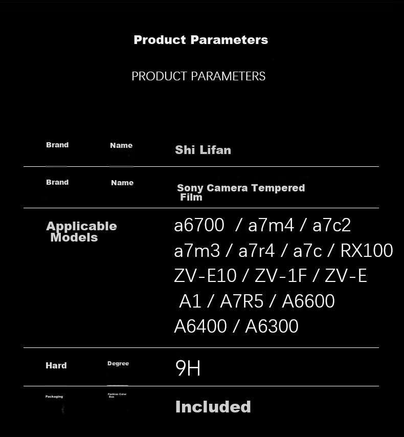 Shilifan Camera Screen Protector for Sony Cameras, Compatible with Sony A7m3, A7r4, A7c, RX100, Mirrorless Camera Protective Film, AR Coating, Single Piece 8