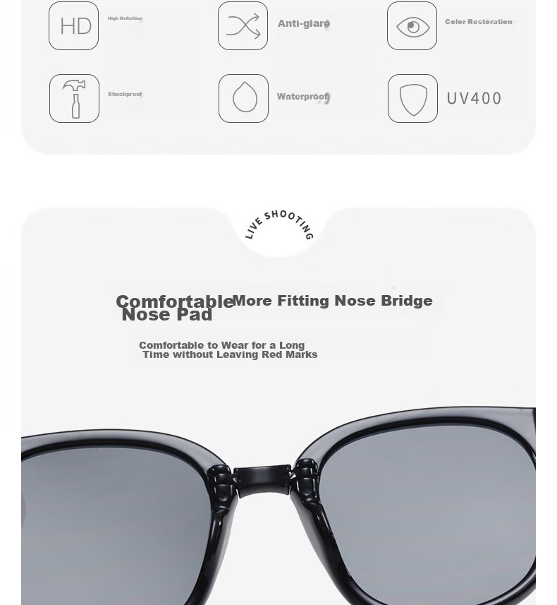 Boshide Children's Sunglasses, Foldable Sunglasses, UV Protection Sunglasses for Boys And Girls, Jazz Black (Spring Legs) 7