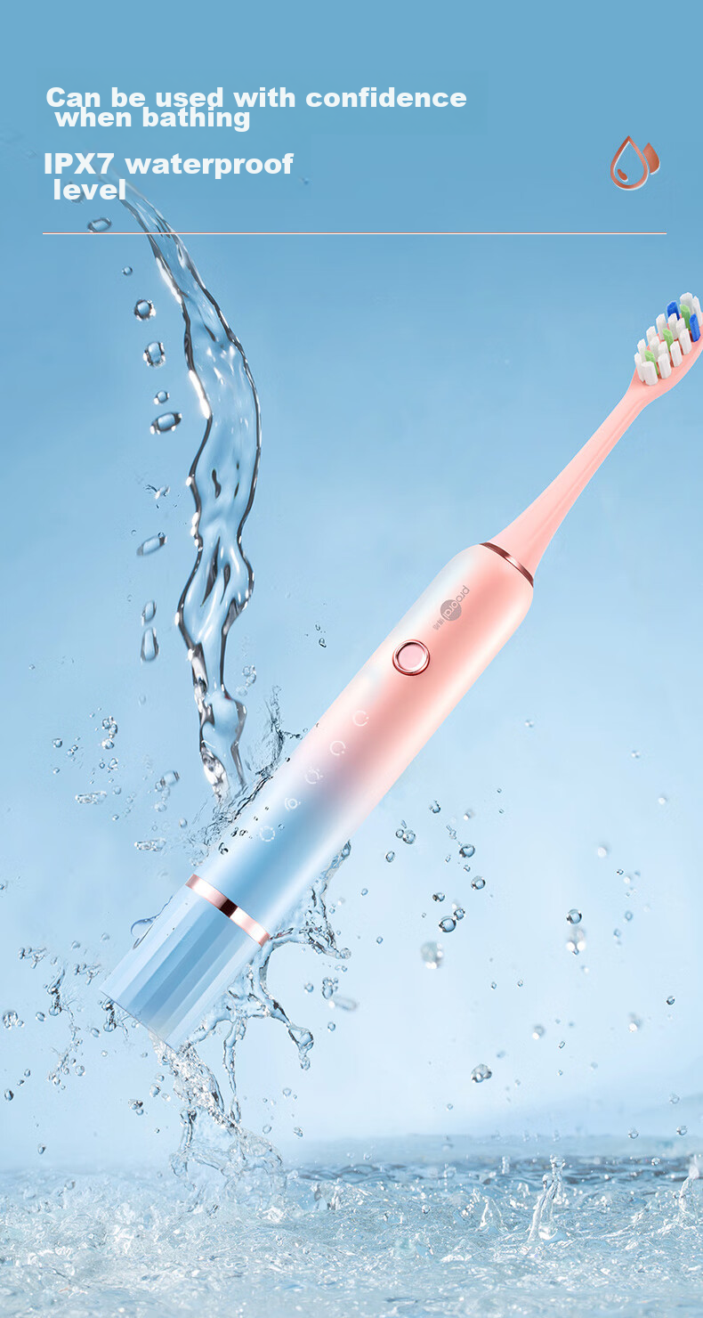 Prooral [Birthday Gift], Sonic Electric Toothbrush with Pressure Sensing Reminder, Adult Rechargeable Couple's Gift, Birthday Present, T33 Snow White 9
