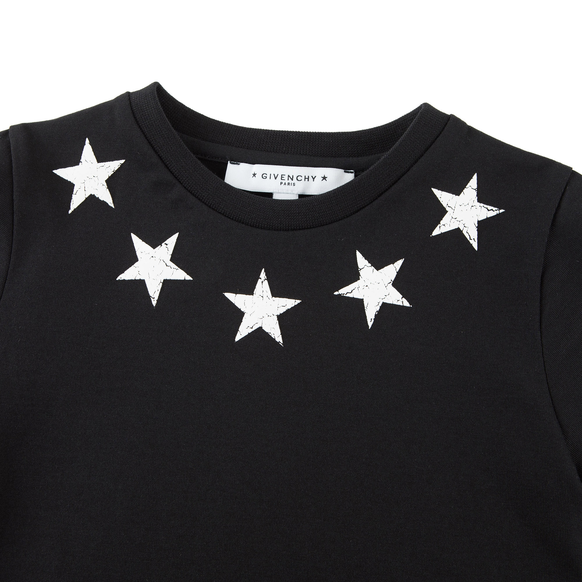 纪梵希 (givenchy kids ) 奢侈品童装 男童黑色棉质星星短袖t恤 h