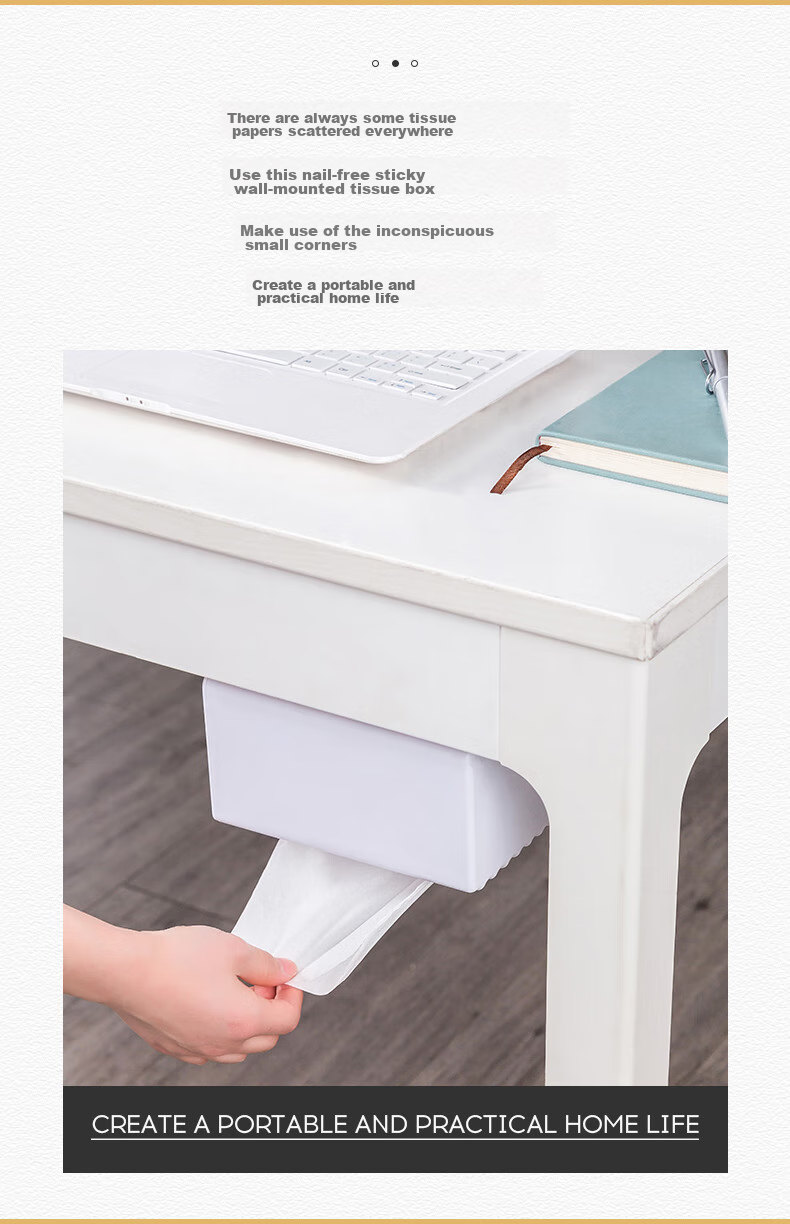 Youjialiangpin Tissue Box, Living Room Napkin Holder, Storage Box with Spring, Light Luxury Towel Box, Household Roll Paper Dispenser, Light Gree 5