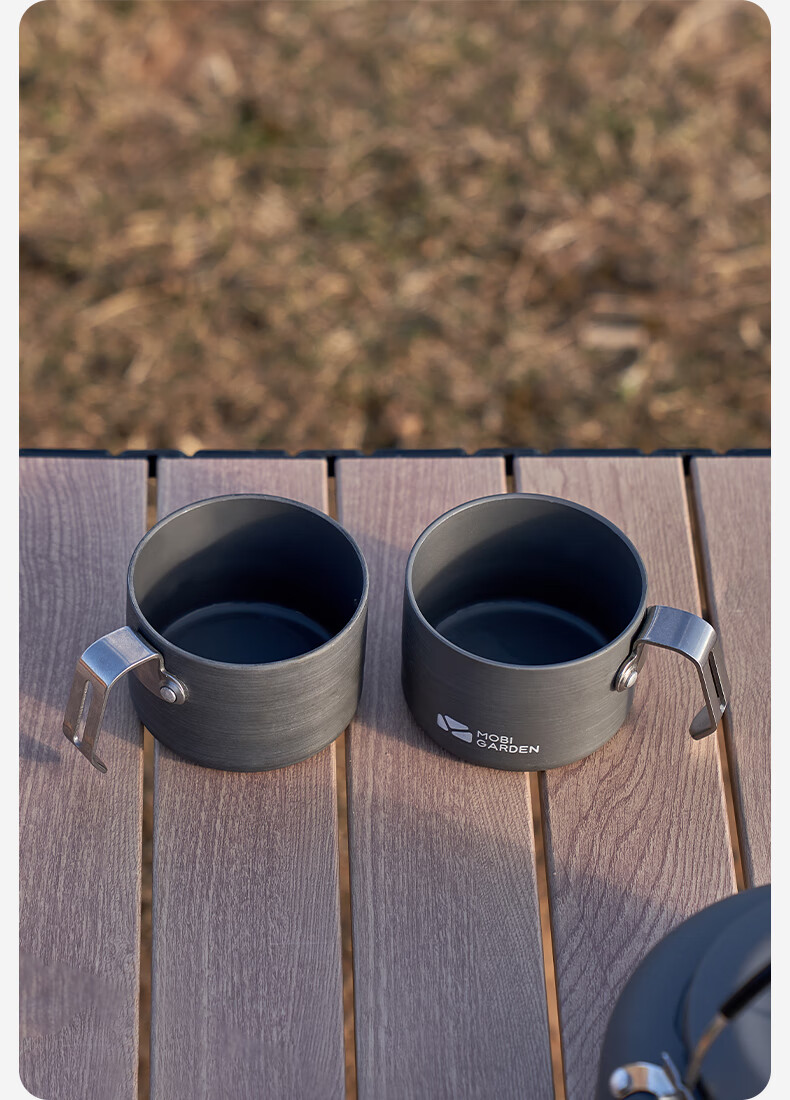 MOBIGARDEN Water Bottle, Outdoor Camping Portable Aluminum Cup Stainless Steel Tea Cup Mini Cup, NX20666010, Dark Iron Gray 11