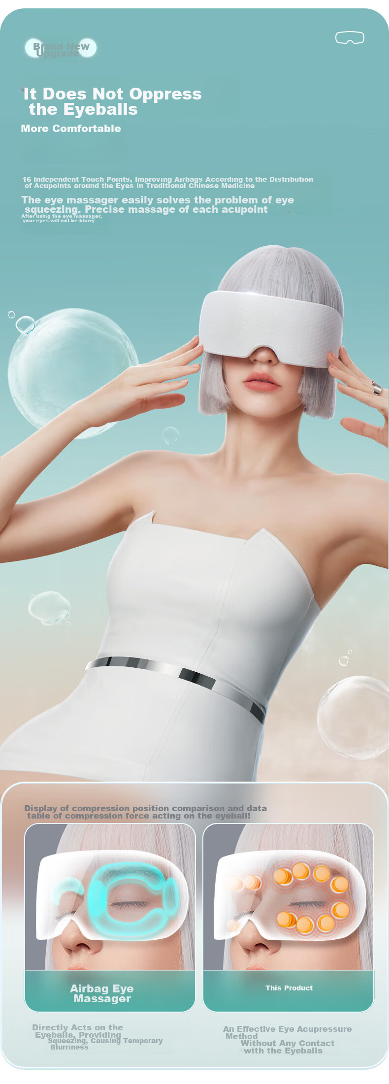 Manyue Q7 Eye Massager, Steam Atomization Eye Care Device for Adults, Eye Massage Mask, Birthday Gift 5