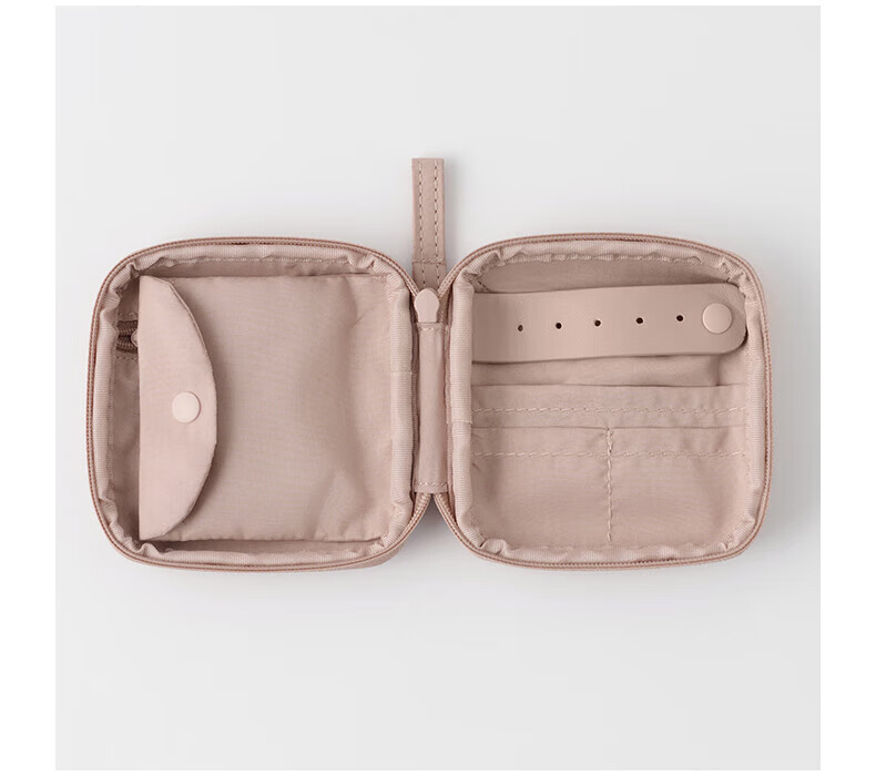 MUJI Polyester Jewelry Bag, M Pink Rice Color 6