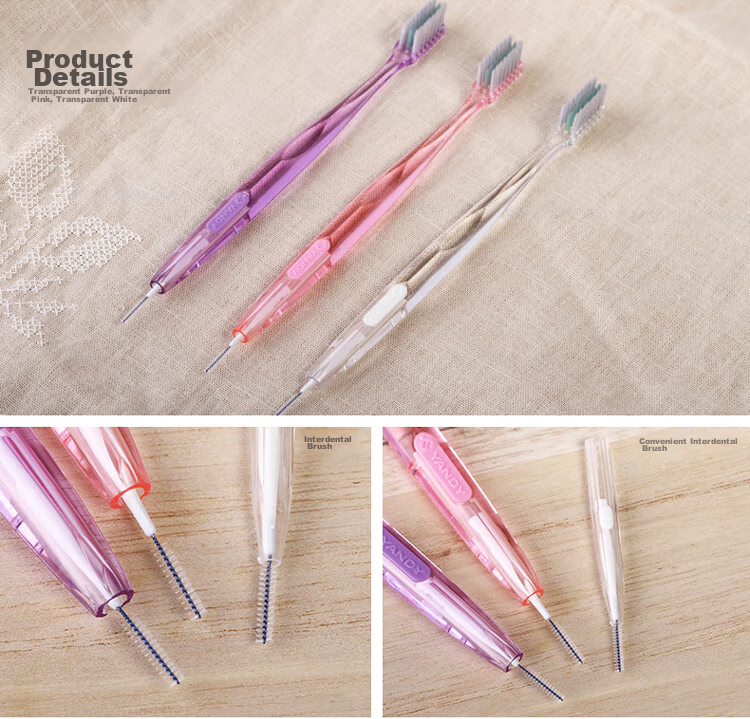 YANDY Orthodontic Toothbrush U-Shaped 3-Pack, Interdental Brush, for Teenagers with Braces, Soft Bristles, Small Head, Portable 15