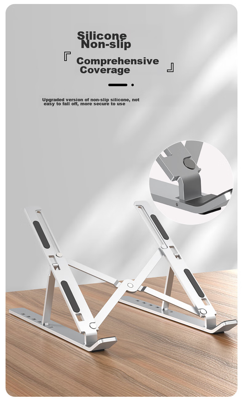 Jiangwutong Laptop Stand Cooling Pad, Aluminum Alloy Foldable Portable Suspended Bracket, Tablet Vertical Stand, Desktop Height-Increasing Adjustable Stand, Suitable for Lenovo Legion Y7000 6