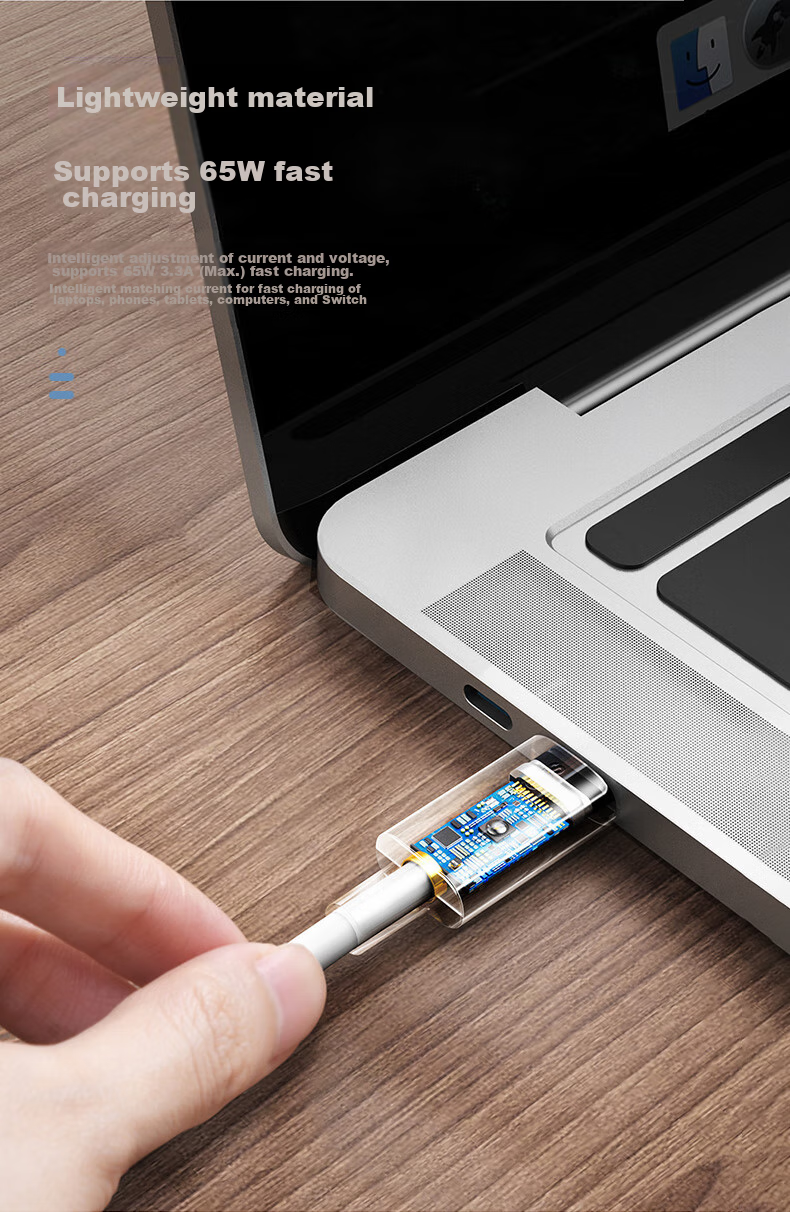 Chaofan Suitable for Xiaomi Redmi Huawei Honor Laptops, 65W PD Data Cable, 2 Meters, Compatible with D/13/14/15/16/X/Pro, Lenovo And HP Computer Charger Cable 7
