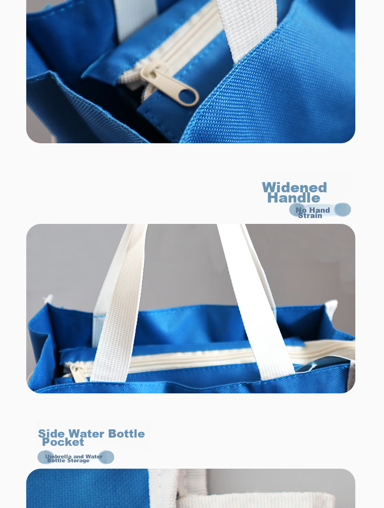 Yuhe Student Tutoring Bag, Large Capacity Backpack, Handbag for Carrying Books, Cute Art Bag for Children, Tutoring Bag, Three-Layer Tutoring Pack, Canvas Bag, 6173 Blue 11