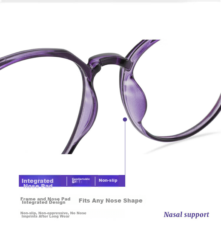 Nianqingtai Women's Fashionable Full-Frame TR90 Comfortable High-Definition Ultra-Light Imported Reading Glasses D686 + 4.00 Diopters for Presbyopia 4