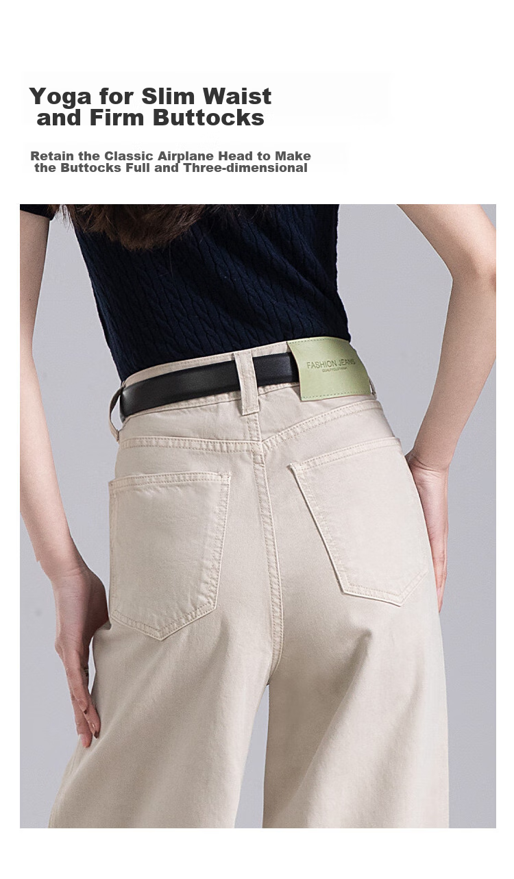 Dme [Lyocell Draping Wide-Leg Pants] Spring Women's Jeans, Loose-Fitting Slimming Straight-Leg Floor-Length Trousers for Wome 13