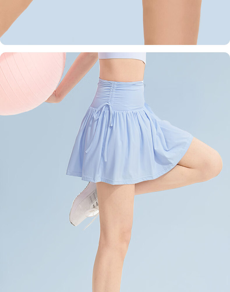 XUEXIMAN Anti-Exposure Sports Skirt for Women, Slimming Breathable Yoga Skirt for Running Training Yoga Tennis Shorts Skirt Summer 15