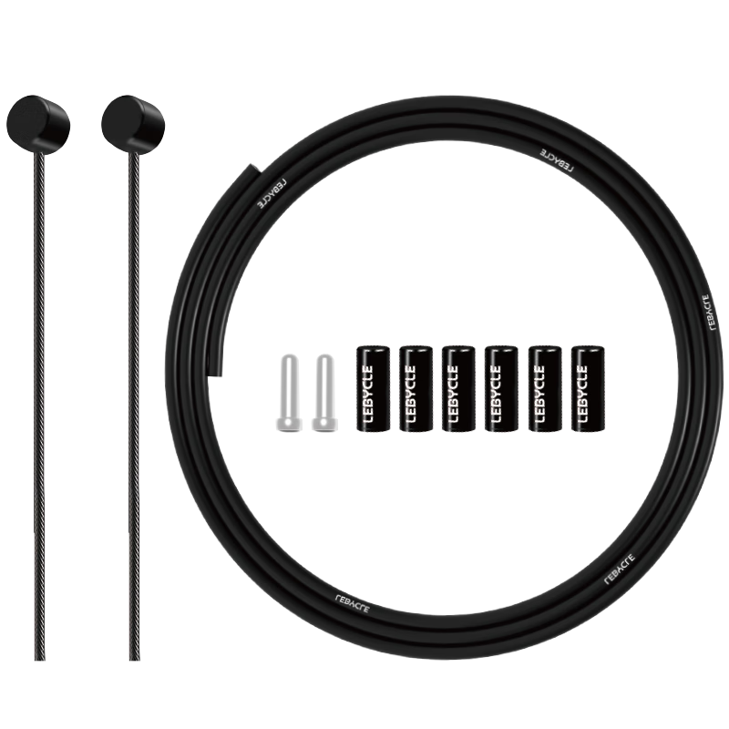 LEBYCLE Bicycle Teflon Brake Cable, Mountain Bike Teflon Inner Cable, Oil-Filled Cable Set, Disc Brake Cable, Steel Wire Rope