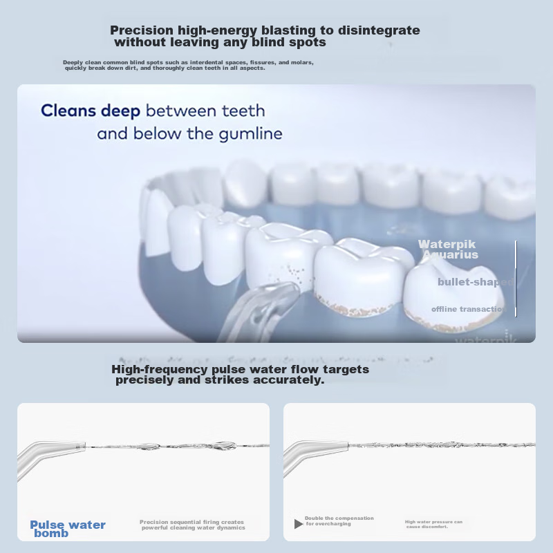 WaterPik [Professional Flagship] Medical-Grade Water Flosser GS10PRO Clean White Portable Dental Irrigator Prevents Tartar Birthday Gift