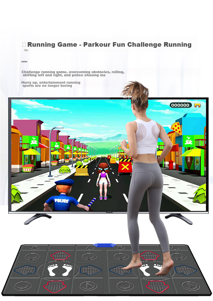 [Children's Birthday Gift] HongTai Double Wireless Dance Mat, Home TV Motion Sensor Camera, Running Mat 13