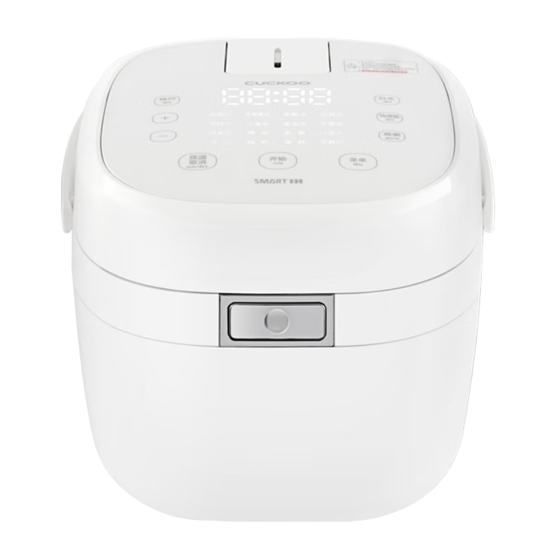 CUCKOO Rice Cooker with IH Heating, Non-Stick Inner Pot, Programmable, Fast Cooking, Multifunctional Touch Screen, White, Micro-Pressure Electric Rice Cooker, 3L Capacity for 1-3 People, CR-HD0610FW