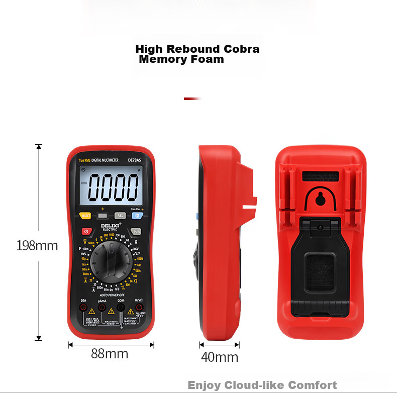 Delixi Electric High-Precision Digital Multimeter Multifunctional Digital Voltage Tester DEM11+ 21