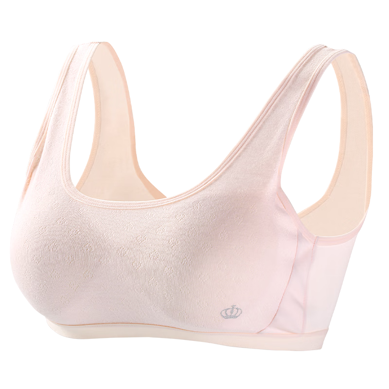 Ailier &ouluola Girls' Underwear, 16-18 Years Old, Pure Cotton Bra, for Middle School Students, Teenagers, Puberty Stage Two, Size 85B, Skin Color