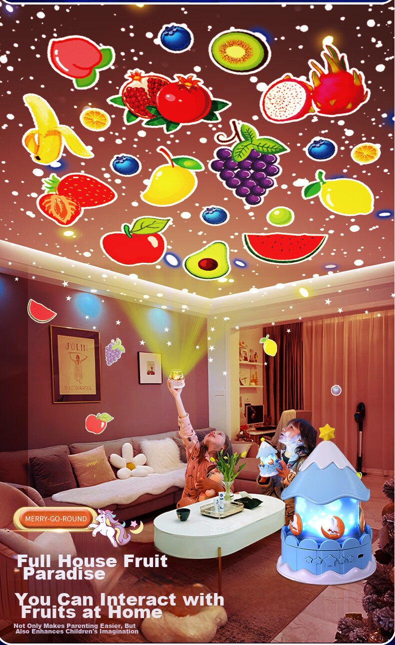 Mixiaoshu Starry Sky Projection Lamp Children's Toy Gift for Girls And Boys Aged 7-14 Birthday Present Music Box with Sound 7