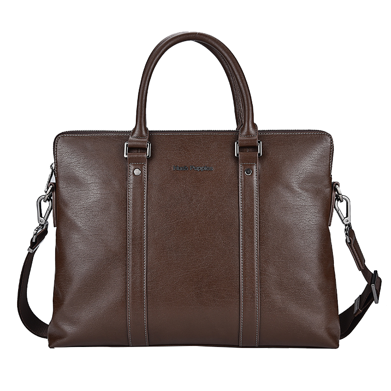 Hush Puppies Briefcase, Shoulder Crossbody Handbag, Genuine Leather Clutch, Men's Business Bag, Laptop Bag, Gift, Brow