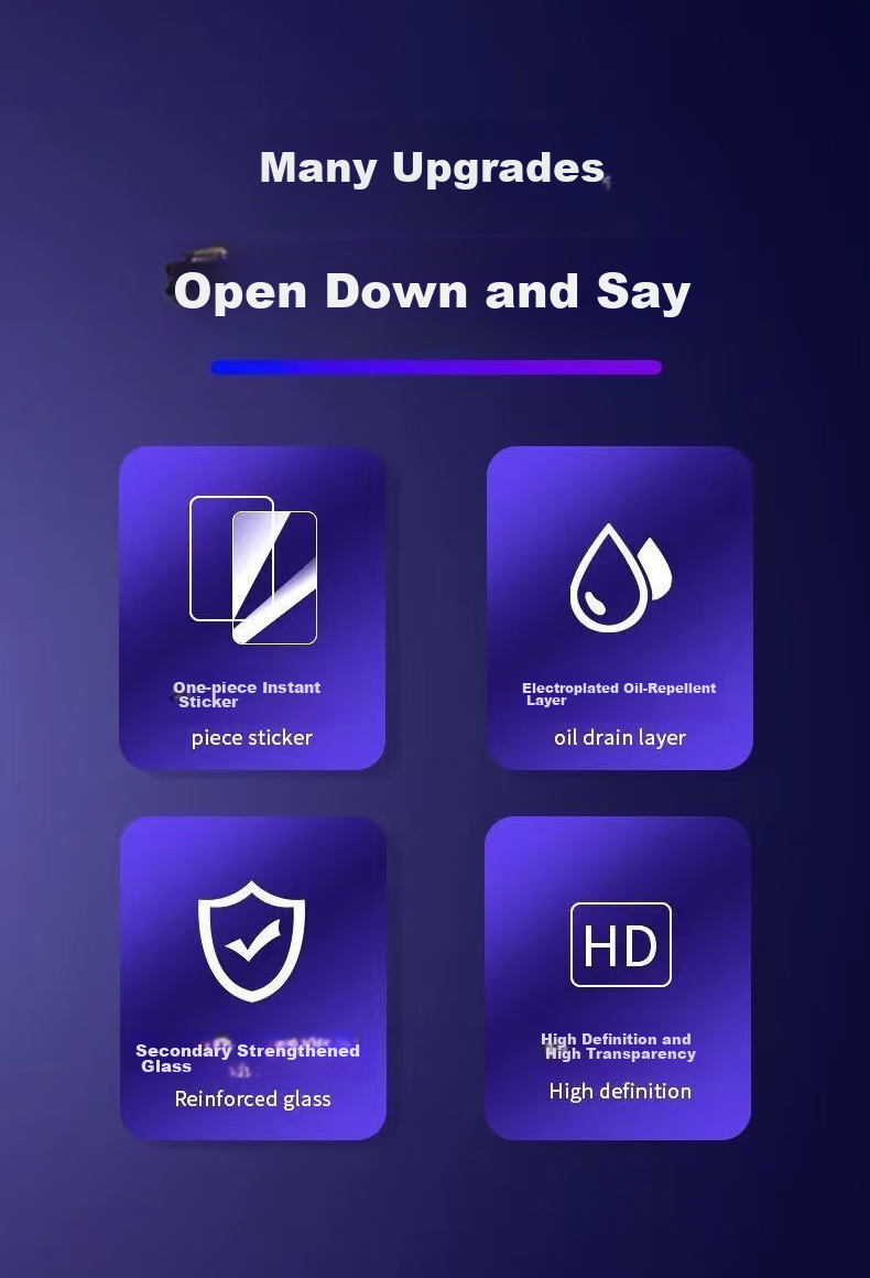 HotFire Tempered Glass Screen Protector for Apple X/S/11Pro, Full Coverage High Definition Anti-Fingerprint Dust-Free Quick Installation Box Protective Film for IPhone X/S/11Pro 2