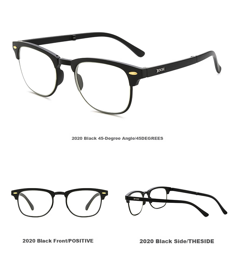 BAINIANHONG Folding Reading Glasses for Men, Imported High-Definition Anti-Blue Light Genuine Presbyopic Eyewear, 2020-150 13