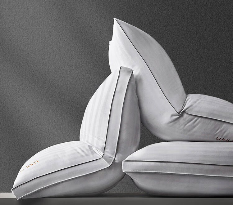 LUOLAI Home Textiles Ultra-Soft Bedding Class A Antibacterial Jacquard Soft Hotel And Home Adult Pillow Core, Low Pillow, 47*73 3